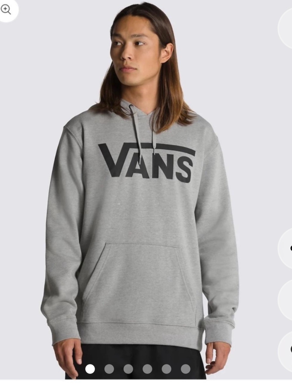 Vans Woman's Gray Logo Pullover Hoodie - Picture 1 of 6